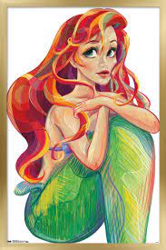 Photo 1 of 34IN X 22.5IN  Trends International Disney The Little Mermaid - Ariel - Stylized Wall Poster**NO FRAME**