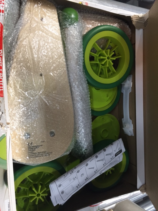 Photo 2 of Hape Scoot Around Ride On Wood Bike | Award Winning Four Wheeled Wooden Push Balance Bike Toy, Bright Green & Award Winning Hape Walk-A-Long Snail...
