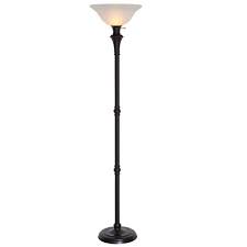 Photo 1 of > Hampton Bay 72.75 In. Bronze Floor Lamp With White Alabaster Shade - Title 20