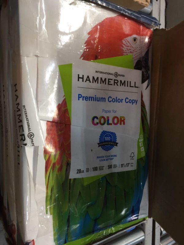 Photo 2 of Hammermill Printer Paper, Premium Color 28 lb Copy Paper, 11 x 17 - 4 Ream (2,000 Sheets) - 100 Bright, Made in the USA, 102541C
