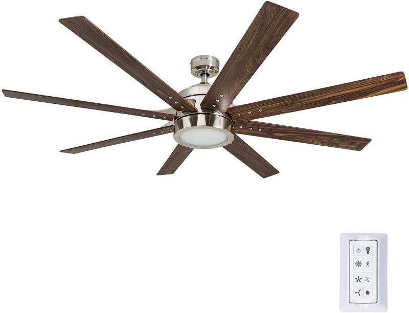 Photo 1 of ***PARTS ONLY*** Honeywell Ceiling Fans Xerxes Ceiling Fan, 62, BRUSHED NICKEL 