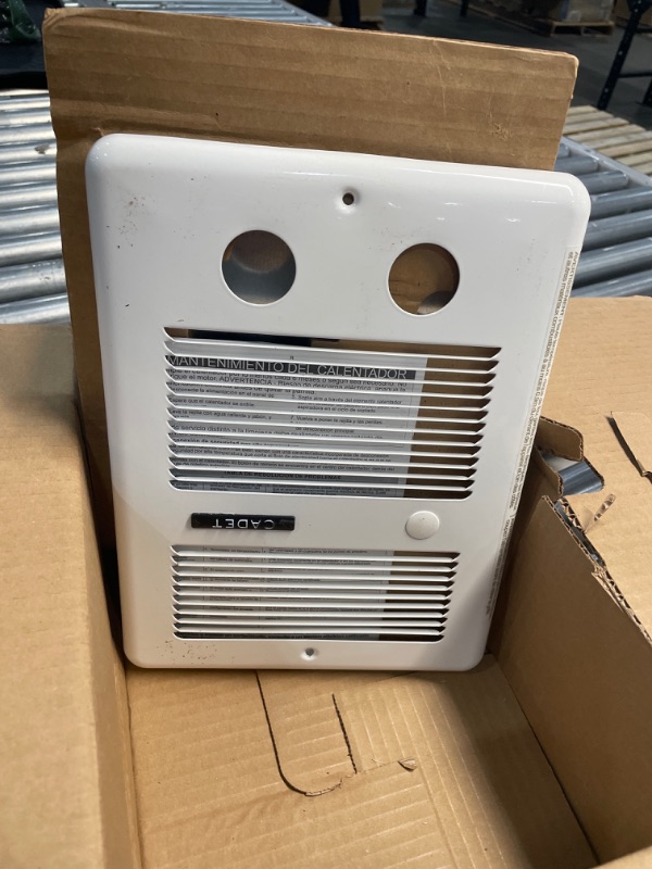 Photo 3 of Cadet Com-Pak Bath Electric Wall Heater Complete Unit with Thermostat and Timer (Model: CBC103TW, Part: 65101), 120/240 Volt, 1000 Watt, White
