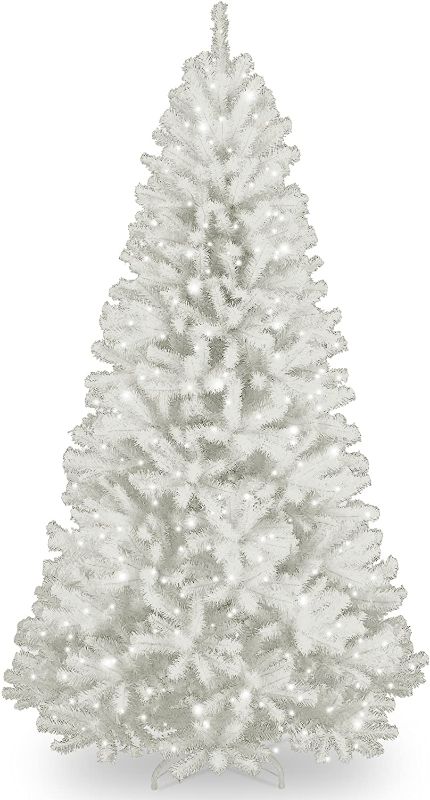 Photo 1 of **INCOMPLETE**
National Tree Company Pre-Lit Artificial Full Christmas Tree, White, North Valley Spruce, White Lights, Includes Stand, 9 Feet
