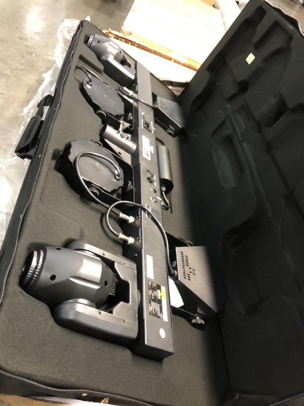 Photo 1 of **DAMAGED**
CHAUVET DJ Gig Bar Move 5-in-1 LED Lighting System with 2 Moving Heads Derbies, Washes, Laser, and Strobe Effects Pre-Mounted, Black
