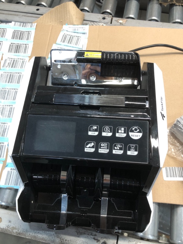 Photo 4 of **INCOMPLET AND DAMAGED**
TaskFile Money Counter Machine | Bill Counter Machine | Money Counting Machine with Included Bill Straps | Cash Counter Machine for Professional and Personal Use!
