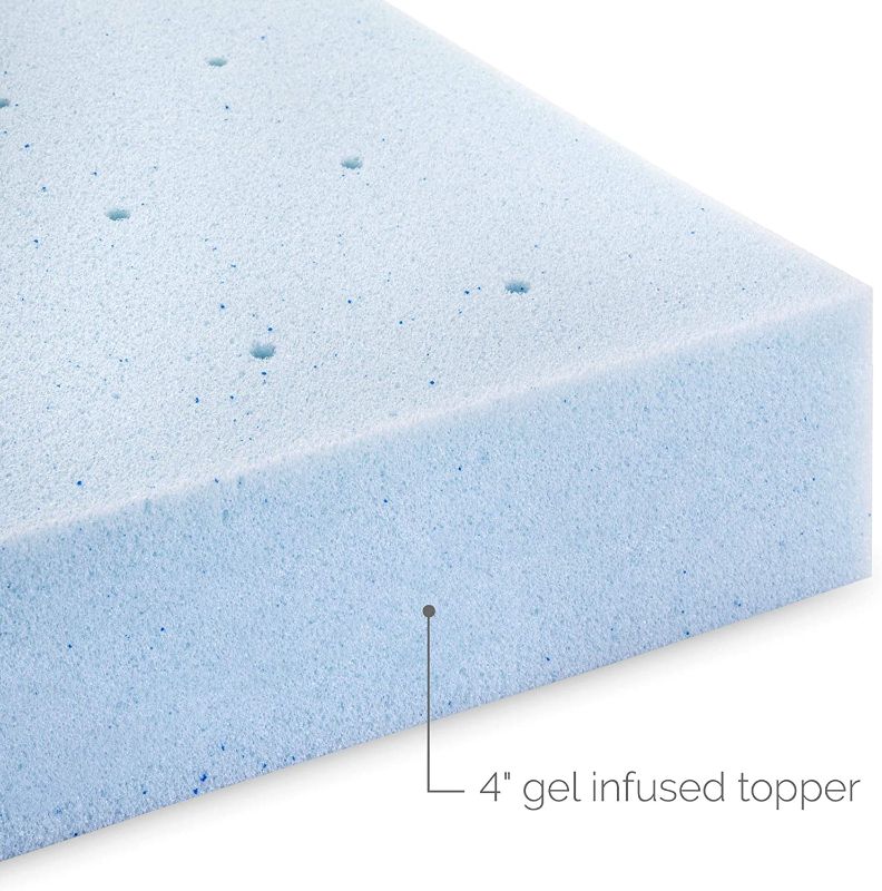 Photo 1 of LUCID 4 Inch Down Alternative and Gel Memory Foam Mattress Topper - Three Toppers In One - Queen