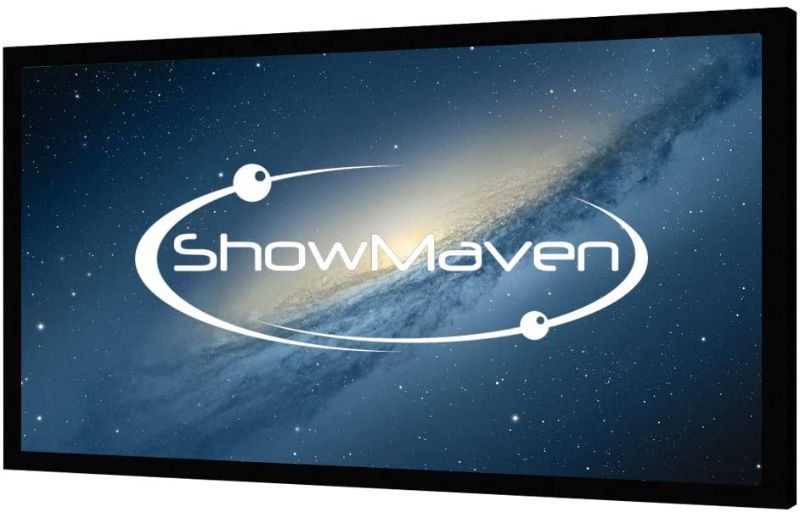 Photo 1 of ShowMaven 100in /120in Fixed Frame Projector Screen, Diagonal 16:9, Active 3D 4K Ultra HD Projector Screen for Home Theater or Office (100inch)
