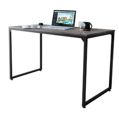 Photo 1 of Home Office Desk Modern Simple Computer Workstation Study Table
(BROWN)