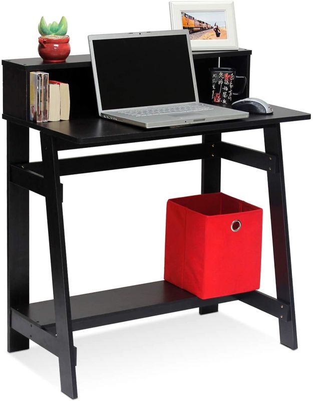 Photo 1 of Furinno Simplistic a Frame Computer Desk, Espresso
