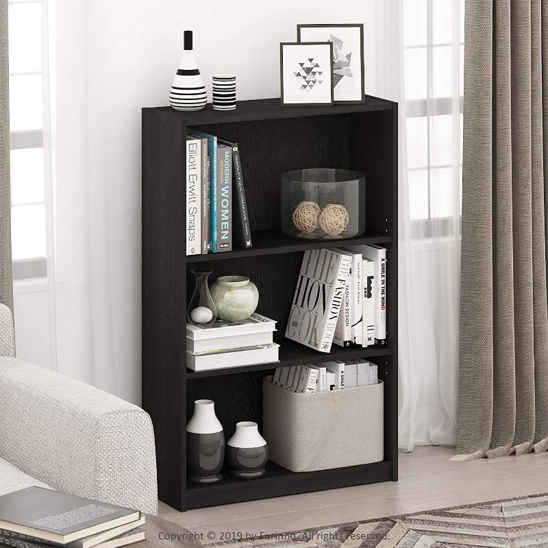 Photo 1 of **INCOMPLETE**
FURINNO JAYA Simple Home 3-Tier Adjustable Shelf Bookcase, Black
