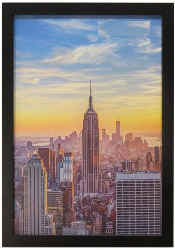 Photo 1 of **MODEL IS UNKNOWN AND SLIGHTLY DIFFERENT FROM STOCK PHOTO**
23x35 Black Modern Picture or Poster Frame, Smooth Wrap Finish