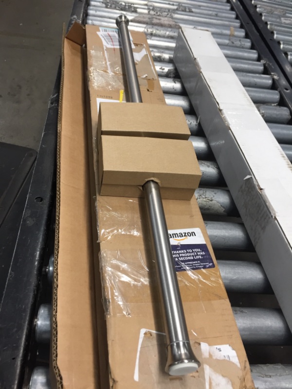 Photo 1 of 
Amazon Basics Tension Curtain Rod, Adjustable 36-54" Width - Nickel, Classic Finial
Color:Nickel
Size:36-54"
