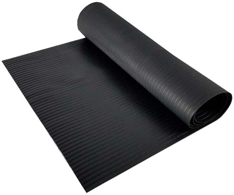 Photo 1 of 
Resilia - Black Plastic Floor Runner/Protector - Embossed Wide Rib Pattern, (27 Inches Wide x 6 Feet Long)
Size:27" x 6'
Style:Hard Floor - Black