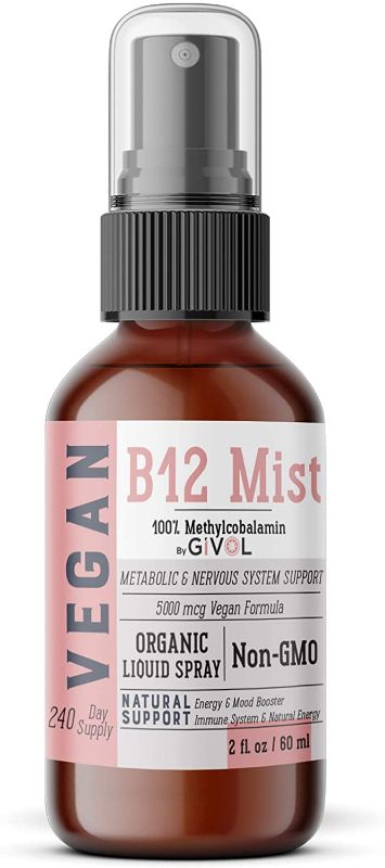 Photo 1 of 
GIVOL Vegan Vitamin B12 Liquid Mist Organic 5,000mcg Methylcobalamin