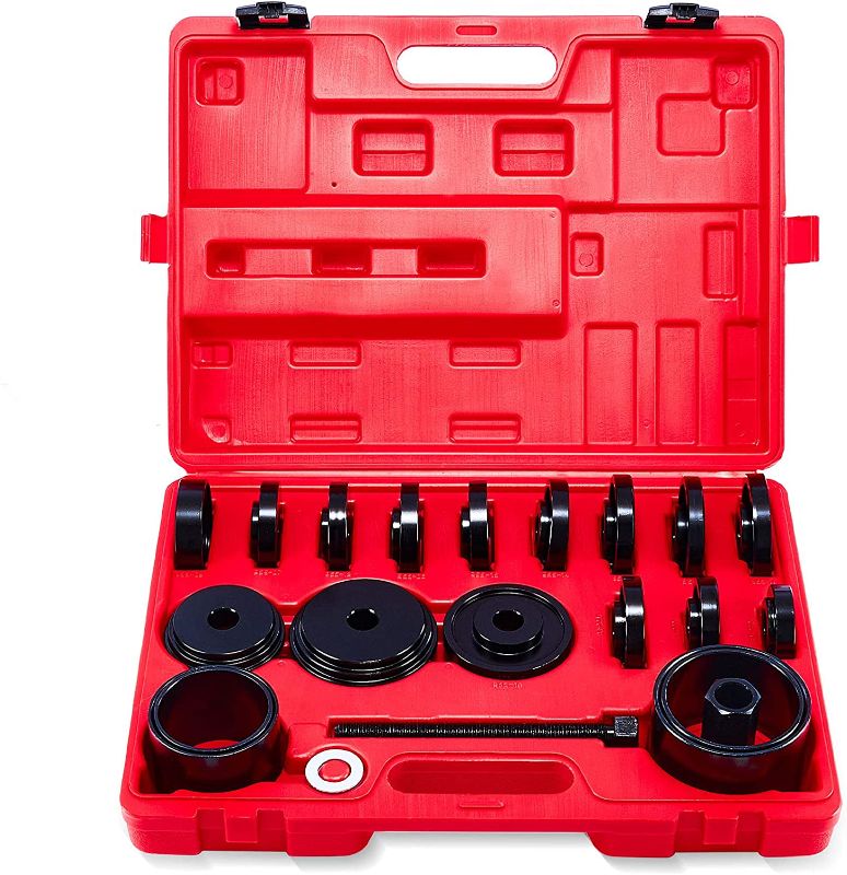 Photo 1 of 
Orion Motor Tech 23-Piece FWD Front Wheel Drive Bearing Adapters Press Kit Puller Set Replacement Installer Removal Automotive Mechanics Tool Kit