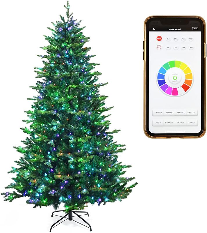 Photo 1 of 
GOFLAME 8ft Pre-lit Artificial Christmas Tree w/ 2956 Mixed Branch Tips & 670 Color Changing LED Lights, Supports APP Control, Hinged Decoration Tree...
Size:8ft
LIGHTS DO NOT WORK