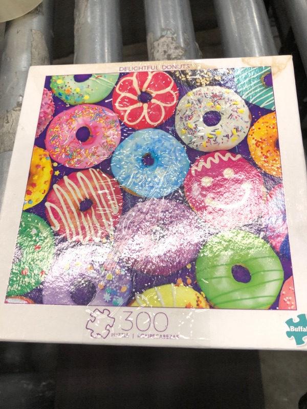 Photo 2 of Buffalo Games - Delightful Donuts - 300 Large Piece Jigsaw Puzzle Multicolor, 18"L X 18"W