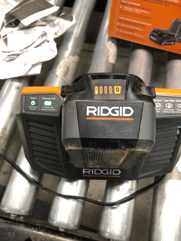 Photo 3 of RIDGID
18V Lithium-Ion MAX Output 4.0 Ah Battery and Charger Starter Kit