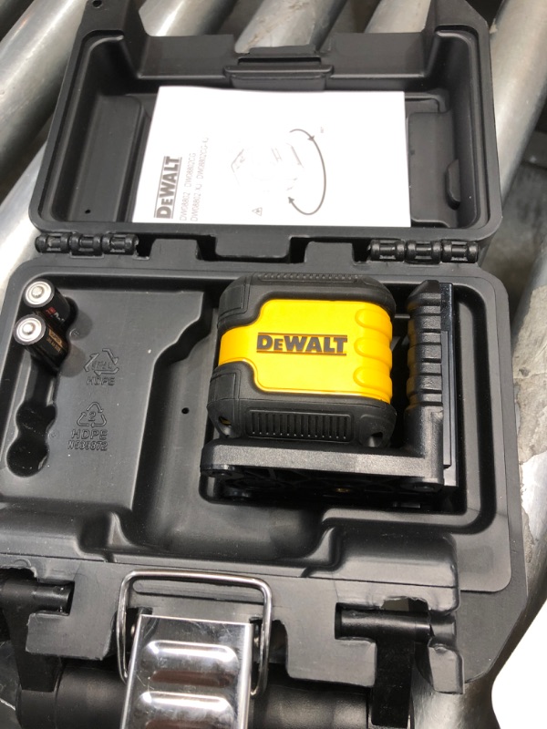 Photo 4 of 
DEWALT
40 ft. Red Self-Leveling Cross Line Laser Level with (2) AA Batteries & Case