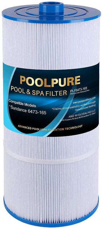 Photo 1 of 
POOLPURE 6473-165 Spa Filter Replaces Sundance 6473-165 (Only Outer Filter), AK-6473165, UFC-165, Sundance MicroClean Ultra Hot Tub Filter Cartridge 1 Pack