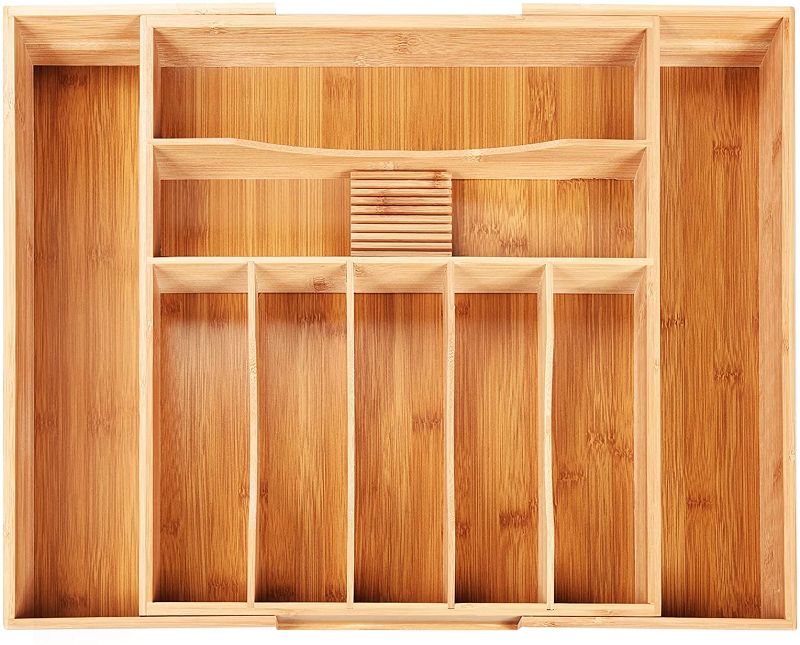 Photo 1 of 
Vidor Bamboo Kitchen Drawer Organizer,Expandable Silverware Organizer,Adjustable Cutlery Tray,Cutlery Tray with Grooved Drawer, for Kitchen, Bathroom,...