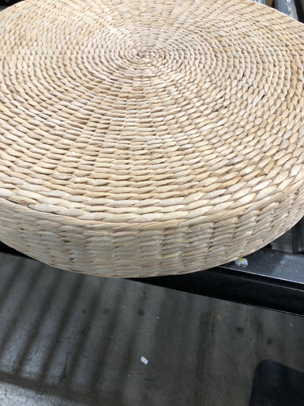 Photo 2 of 
GOTOTOP Straw Seat Cushion Pad Handmade Straw 15.4inch Dia Woven Straw Flat Seat Pillow for Yoga Soft Round Pouf Tatami Knitted Floor 