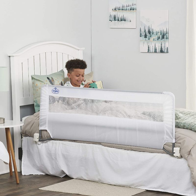 Photo 1 of 
Regalo Swing Down 54-Inch Extra Long Bed Rail Guard, with Reinforced Anchor Safety System