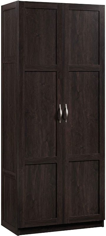 Photo 1 of *READ BELOW** Sauder 419496 Miscellaneous Storage Storage Cabinet, L: 29.61" x W: 16.02" x H: 71.50", Cinnamon Cherry finish
