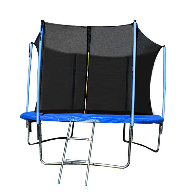 Photo 1 of **READ BELOW**ALEKO TRP12 12 Foot Trampoline With Safety Net and Ladder, Black and Blue
