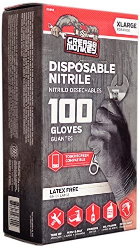 Photo 1 of Grease Monkey Disposable Nitrile All Purpose Gloves, Pack of 100, X-Large