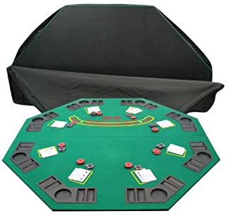 Photo 1 of (DENTED) 
Trademark Poker Deluxe Solid Wood Poker and Blackjack Table Top with Case