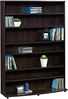 Photo 1 of (DAMAGED CORNERS) 
Sauder Multimedia Storage Tower, Cinnamon Cherry finish,  L: 32.441" x W: 9.409" x H: 45.354