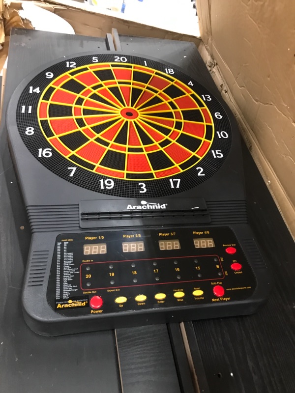 Photo 2 of (DAMAGED CORNERS) 
Arachnid Cricket Pro 650 Standing Electronic Dartboard