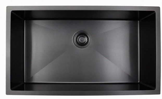 Photo 1 of  32 Inch Gunmetal Black Kitchen Sink 32in x 19in similar to stock photo 