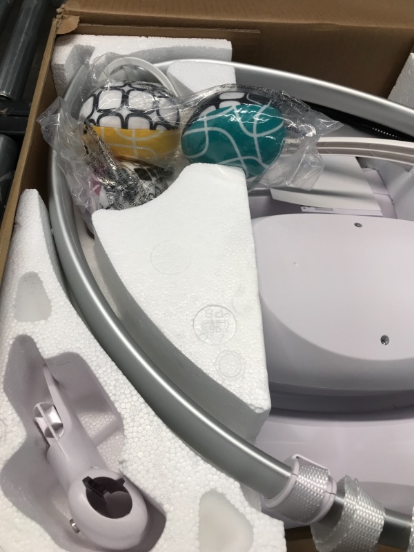 Photo 1 of 4moms® mamaRoo 4 Multi-Motion™ Baby Swing, Bluetooth Baby Rocker with 5 Unique Motions, Cool Mesh Fabric, Grey
