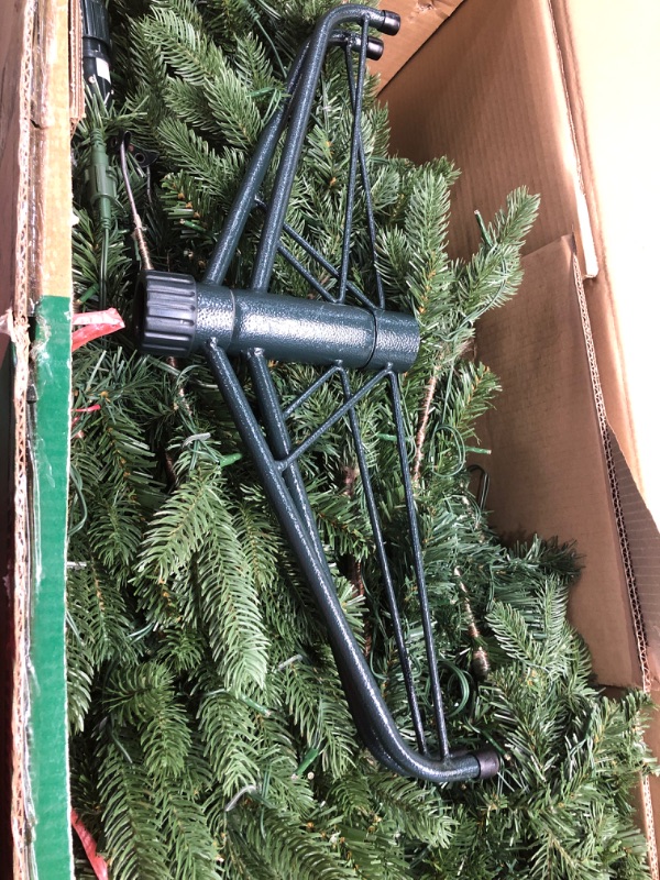 Photo 3 of ****NOT TESTED**** Evergreen classics 7.5 ft Pre-Lit Brentwood Pine Quick Set Artificial Christmas Tree, Color-Changing Micro LED Lights
