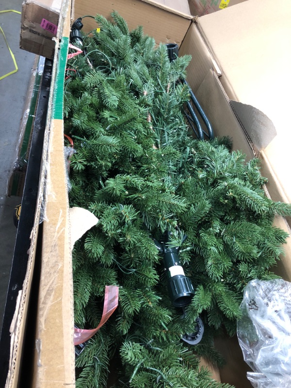 Photo 2 of ****NOT TESTED**** Evergreen classics 7.5 ft Pre-Lit Brentwood Pine Quick Set Artificial Christmas Tree, Color-Changing Micro LED Lights
