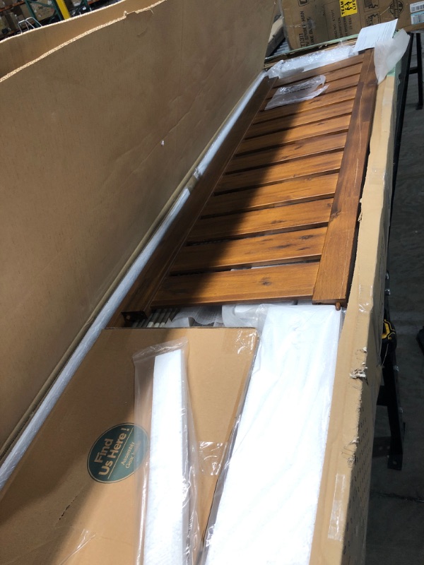Photo 1 of ****MAJOR SCRATCH**** Zinus Vivek 12 Inch Deluxe Wood Platform Bed with Headboard / No Box Spring Needed / Wood Slat Support / Antique Espresso Finish