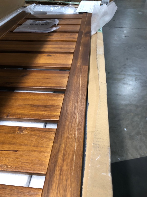 Photo 1 of ****MAJOR SCRATCH**** Zinus Vivek 12 Inch Deluxe Wood Platform Bed with Headboard / No Box Spring Needed / Wood Slat Support / Antique Espresso Finish