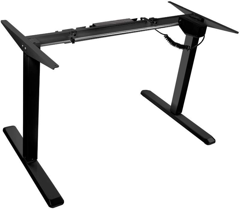 Photo 1 of ***PARTS ONLY*** Mount-It! Electric Standing Desk Frame | Height Adjustable Motorized Sit Stand Desk Base with Controller | Single Motor Stand Up Ergonomic Workstation | Steel Legs | Black
