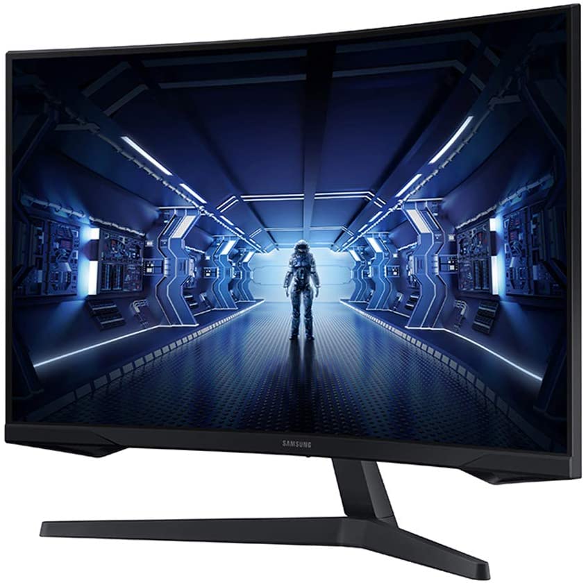 Photo 1 of SAMSUNG 32” Odyssey G5 Gaming Monitor, WQHD (2560x1440), 144Hz, Curved, 1ms, HDMI, Display Port, AMD FreeSync Premium, HDR10, LC32G55TQWNXZA, Black
