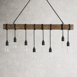 Photo 1 of (stock photo for reference only not exact item)
GENERAL POST 
8 light linear chandelier