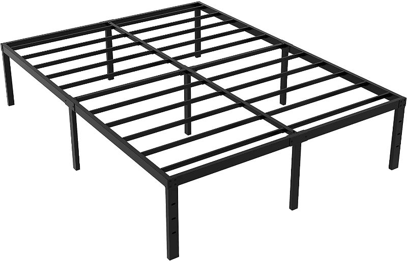 Photo 1 of ***PARTS ONLY*** Heavy Duty Non-Slip Queen Size Bed Frame with Steel Slat Support, 16 Inch Height Durable and Strong Platform Metal Bed Frames Mattress Foundation for 3500 lbs, No Noise, No Box Spring Needed
