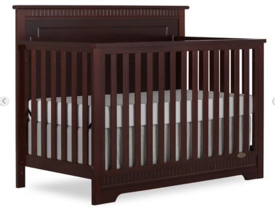 Photo 1 of ***PARTS ONLY*** Dream on me, Morgan 5 in 1 Convertible Crib, Espresso, Not included Toddler mattress
