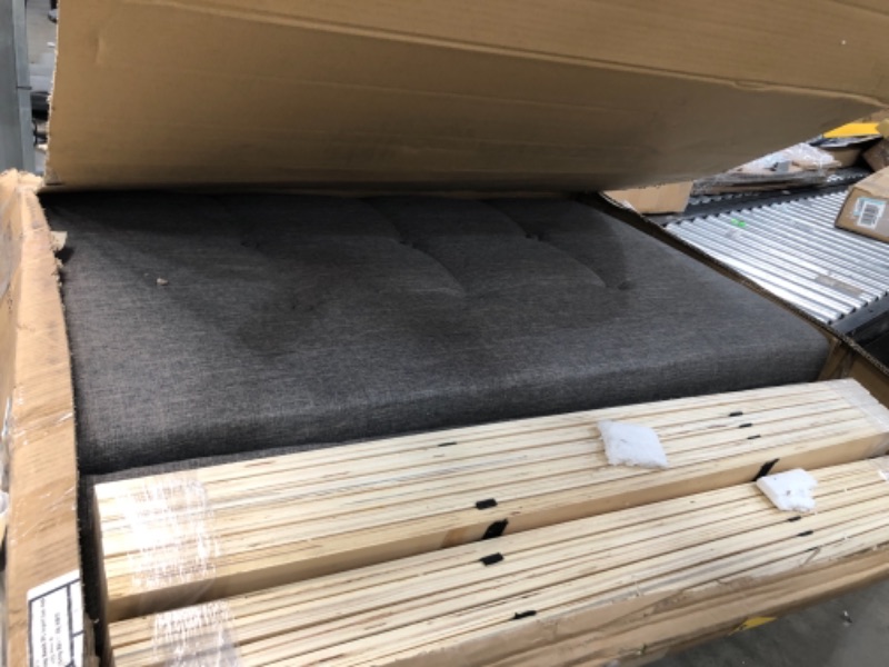 Photo 1 of **INCOMPLETE**
FURINNO Laval Button Tufted Upholstered Platform Bed - Twin (Stone)
