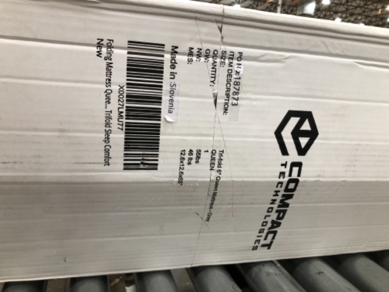 Photo 1 of **SLIGHTLY DIFFERENT THAN STOCK PHOTO**
Tri-fold 6" Mattress, 6 Inch Queen Size Mattress, Folding Mattress Queen