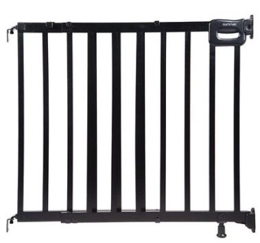 Photo 1 of **SLIGHTLY DIFFERENT FROM STOCK PHOTO**
Summer Deluxe Stairway Simple to Secure Wood Dog Gate, Black 