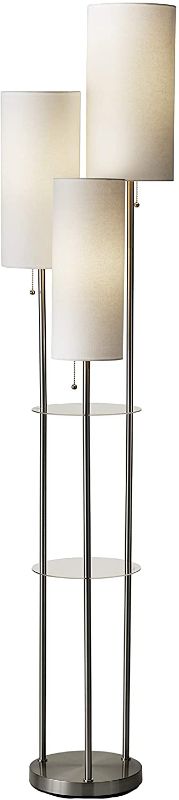 Photo 1 of **PARTS ONLY ** Adesso 4305-22 Trio Floor Lamp, 68.00 x 14.00 x 11.70 inches, Brushed Steel, not included bulbs 
