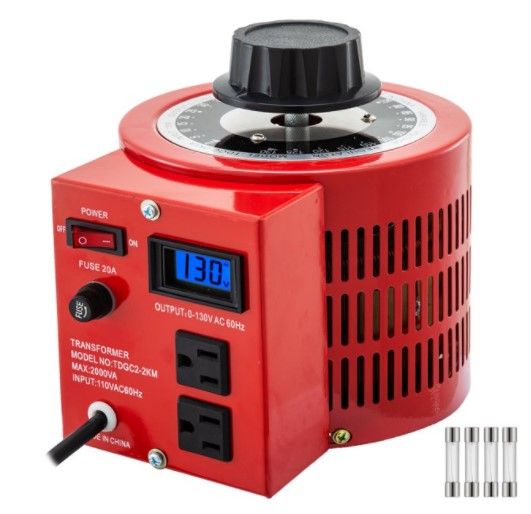 Photo 1 of **SLIGHTLY DIFFERENT FROM STOCK PHOTO**
MOPHORN 2000VA 20A AUTO TRANSFORMER 110V 60HZ INPUT VOLTAGE DIGITAL DISPLAY 0-130V OUTPUT AUTOMATIC VOLTAGE REGULATOR FOR US PLUG