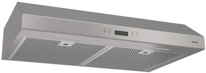 Photo 1 of **SLIGHTLY DIFFERENT FROM STOCK PHOTO**
BROAN NuTone BCDJ136SS Glacier Range Hood with Light Exhaust Fan for Under Cabinet, 0.6 Sones, 400 CFM, 36-inch, Stainless Steel
